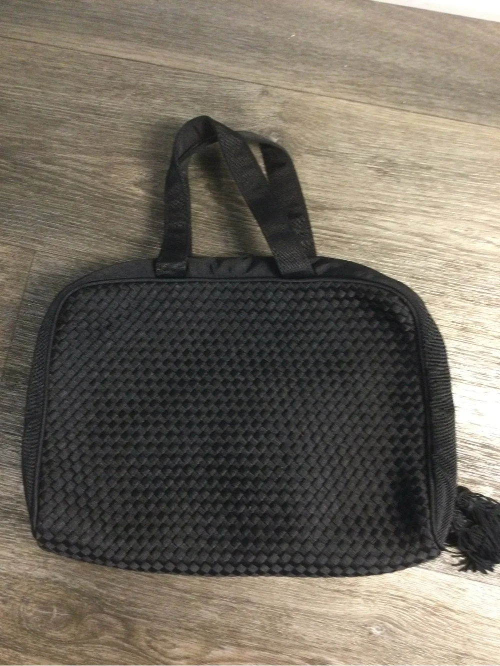 Black Woven Tote Bag - Lightweight Everyday Carry